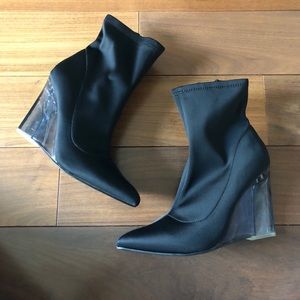 Sergio Todzi Clear Heeled Bootie - Black